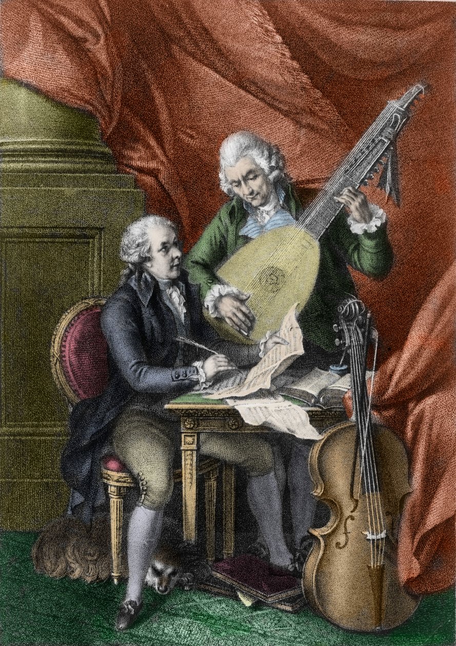 Wolfgang Amadeus Mozart en Franz Joseph Haydn door John Francis Rigaud