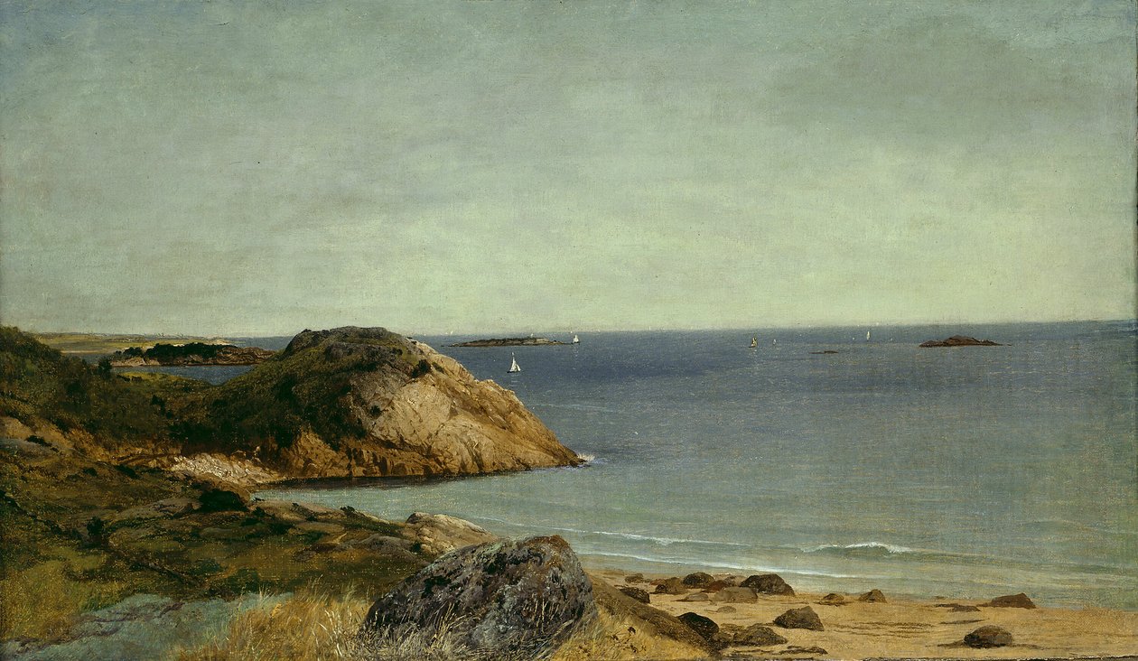 Rotsachtige kust door John Frederick Kensett
