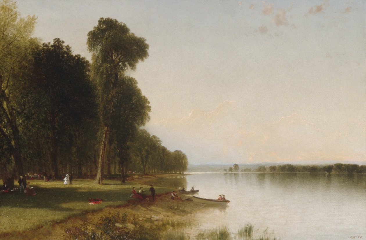 Zomerdag aan het Conesusmeer door John Frederick Kensett