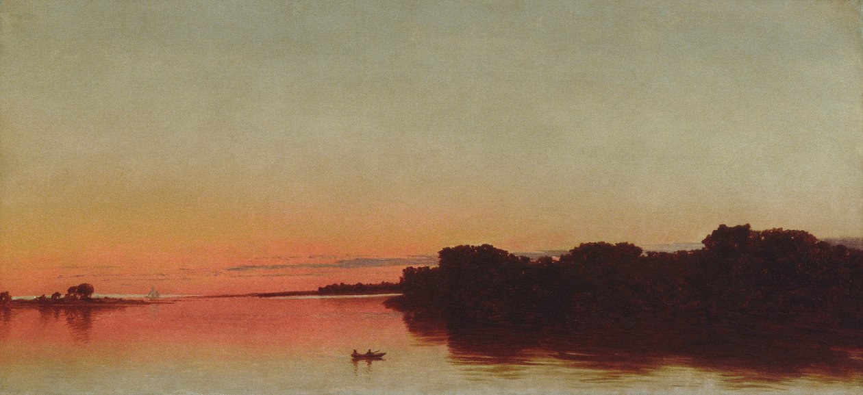 Schemering aan de Sound, Darien, Connecticut door John Frederick Kensett