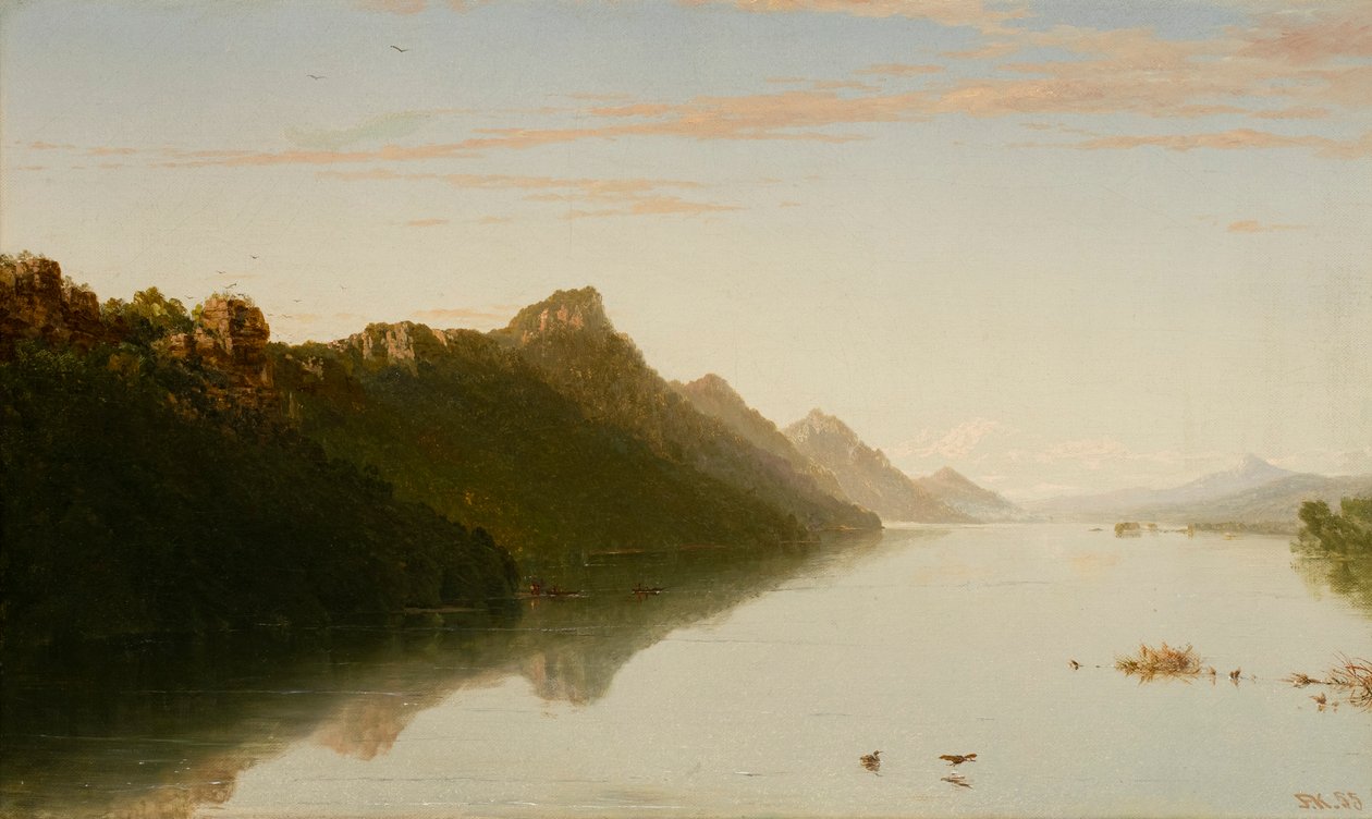 Gezicht op de Boven-Mississippi door John Frederick Kensett