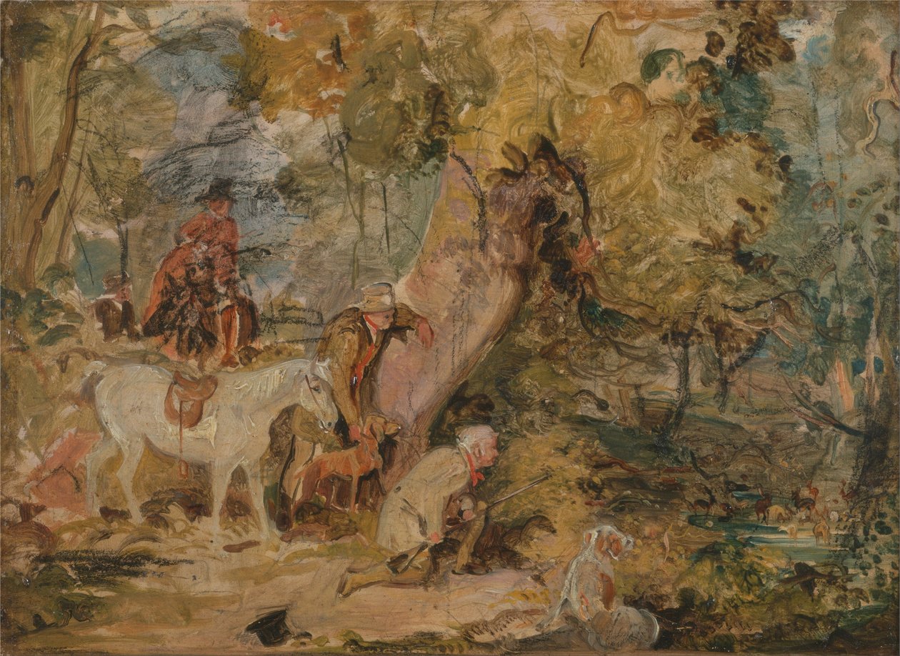 Een schets voor Hertenjagers door John Frederick Lewis
