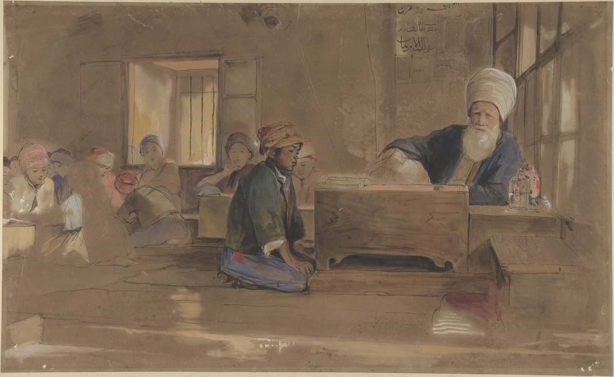 Arabische school door John Frederick Lewis