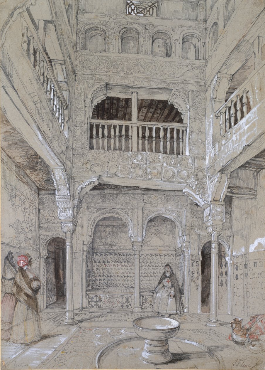 Ingang van de baden in het Alhambra door John Frederick Lewis