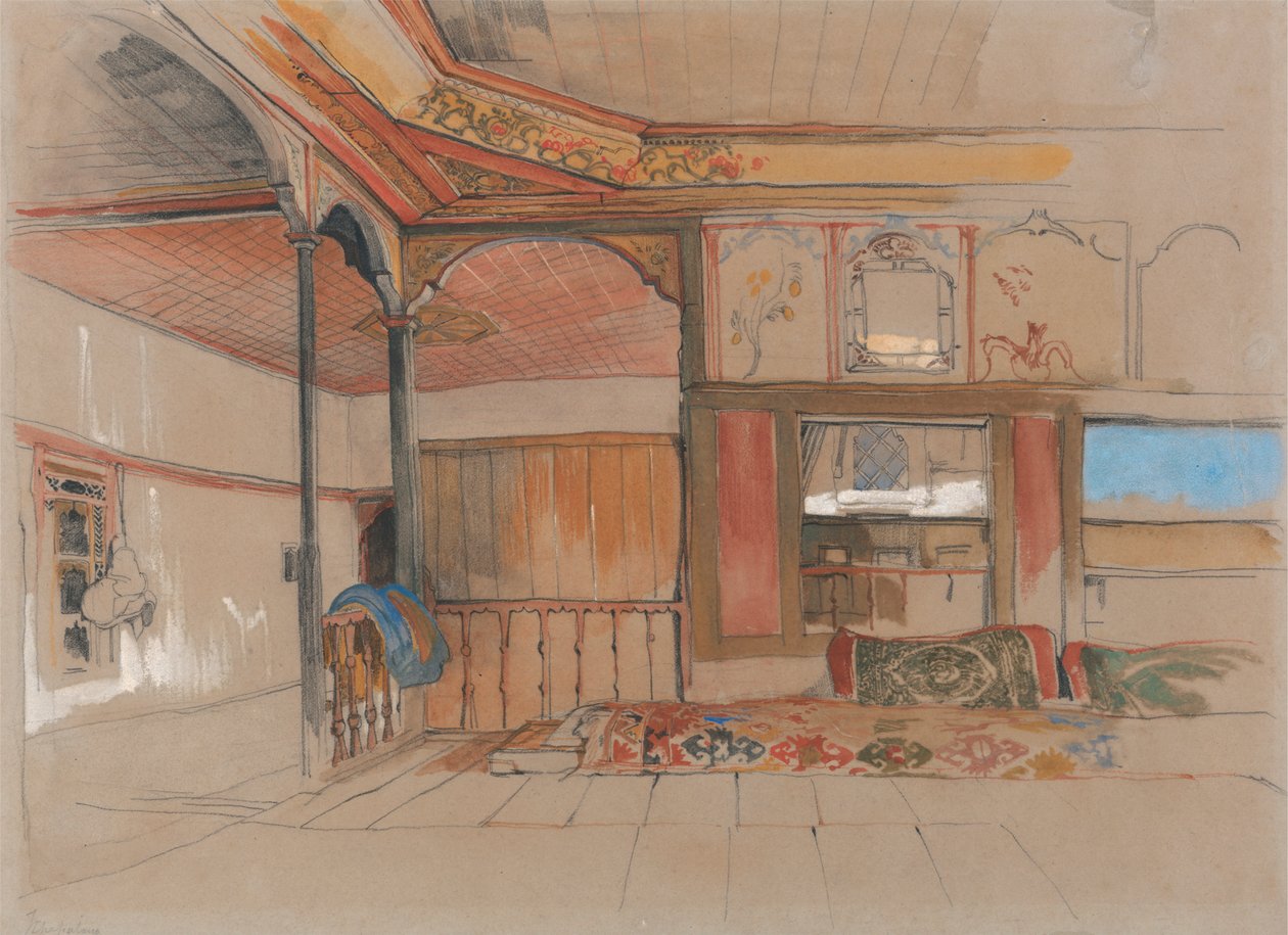 Interieur van een Oosters Huis door John Frederick Lewis