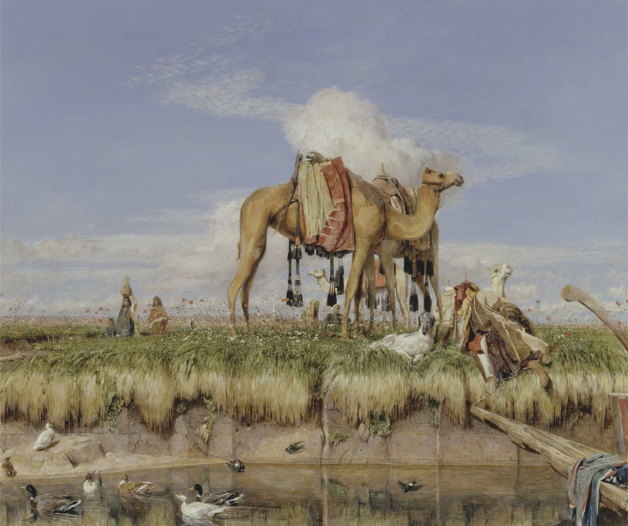 Aan de Oevers van de Nijl, Boven-Egypte door John Frederick Lewis