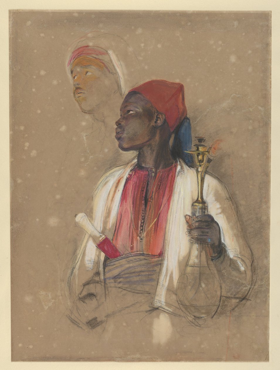 Studie voor „De pijpdrager“ door John Frederick Lewis