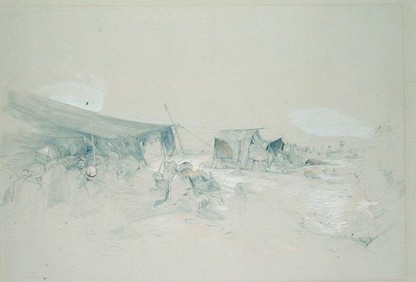 De woestijn van de berg Sinaï door John Frederick Lewis