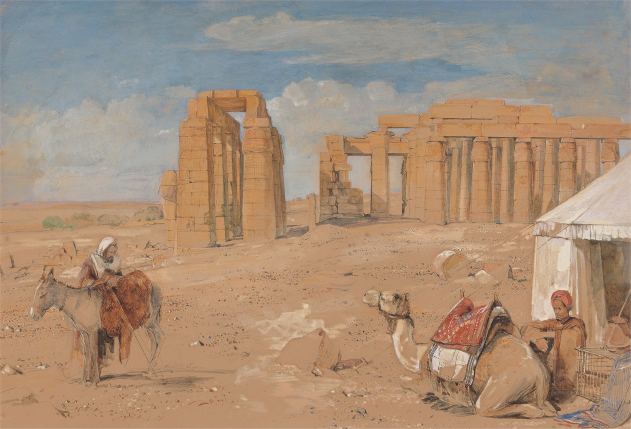 Het Ramesseum in Thebe door John Frederick Lewis