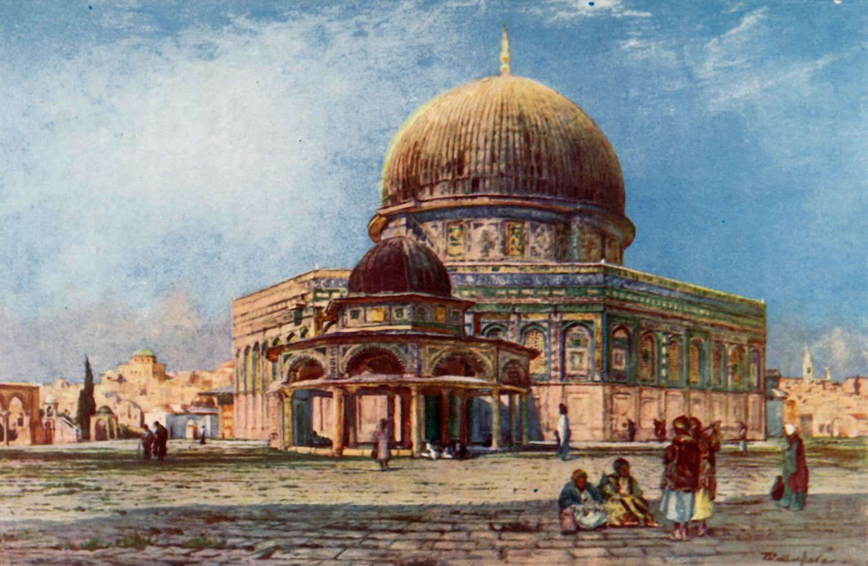 Rotskoepel met Kettingkoepel Kubbet Es Silseleh, 1902 door John Fulleylove