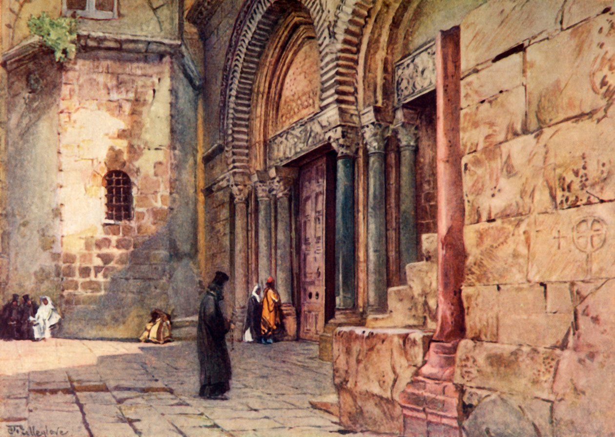 Ingang van de Kerk van het Heilig Graf, 1902 door John Fulleylove