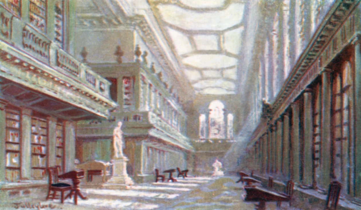 Interieur van de bibliotheek, All Souls