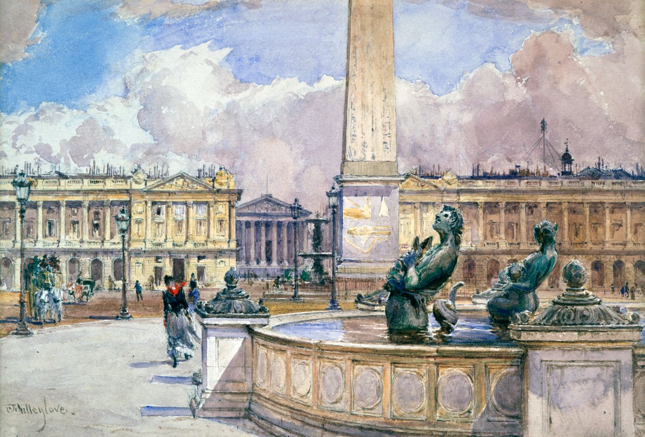 Place de la Concorde, 1847-1908 door John Fulleylove