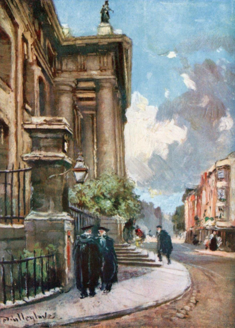 The Clarendon Building, Broad Street (kleurenlitho) door John Fulleylove