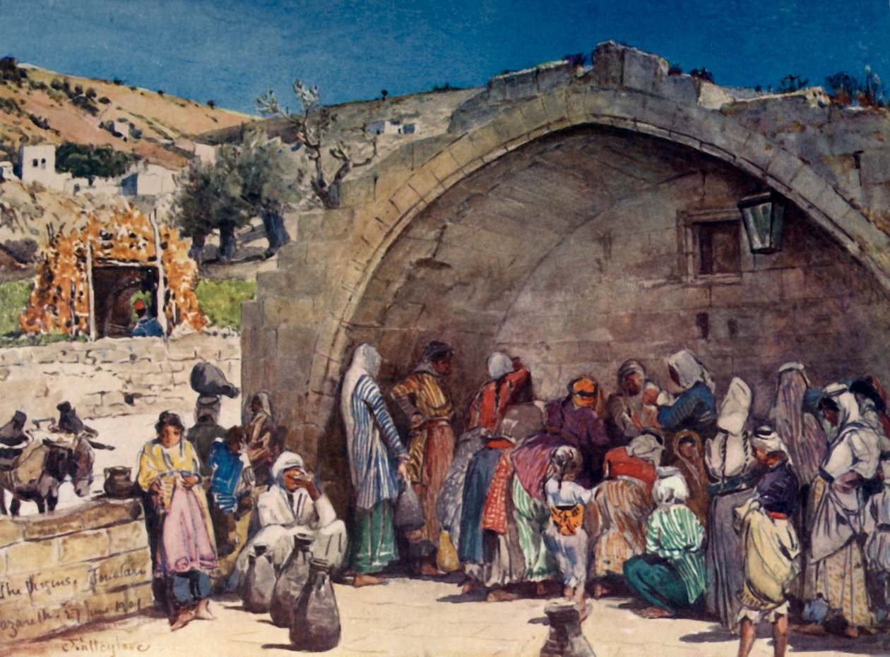 De fontein van de Maagd in Nazareth, 1902 door John Fulleylove