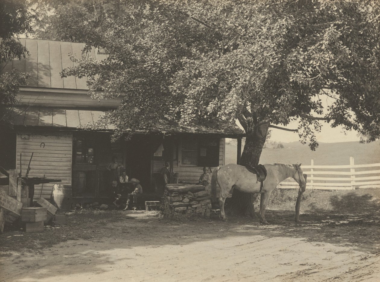 Landwinkel en postkantoor,1890-1900 (foto) door John G. Bullock
