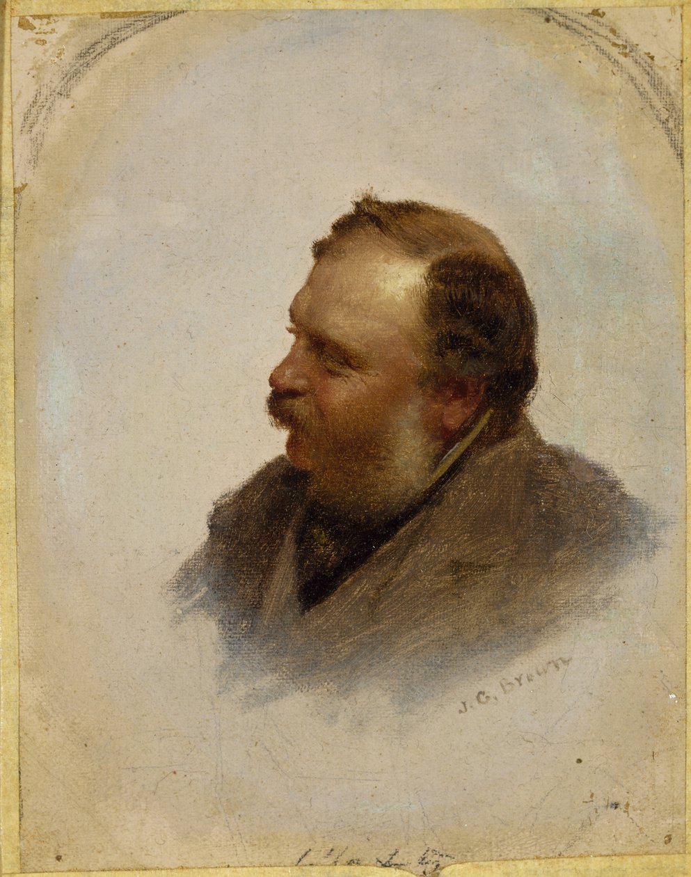 Portret van William Brand, ca. 1862 door John George Brown