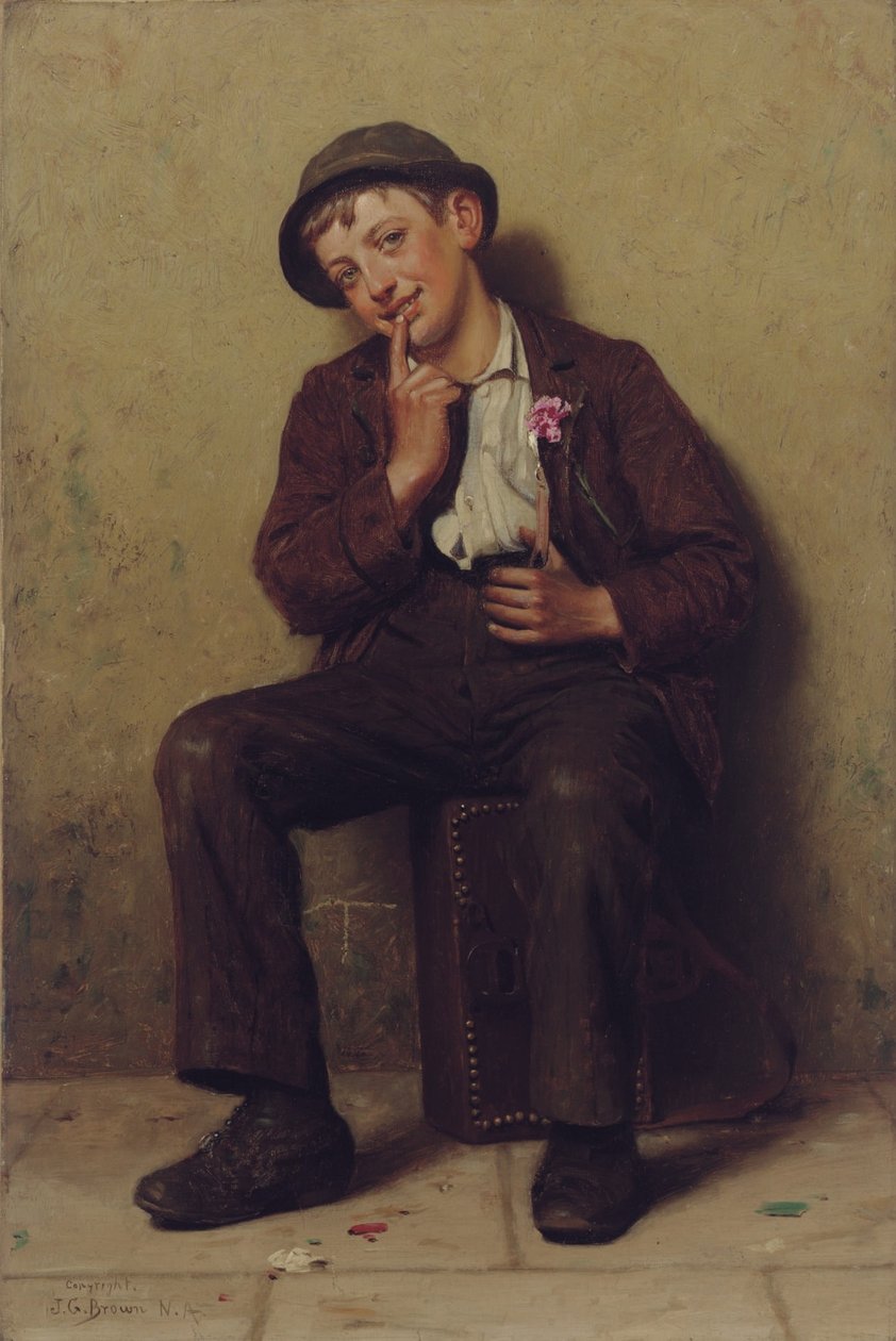 Straat Urchin door John George Brown