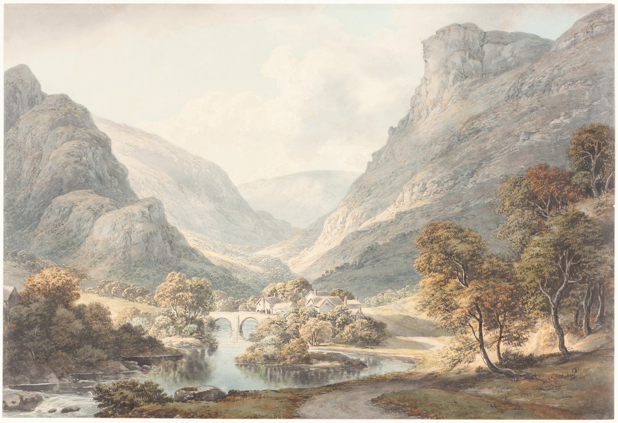 Gezicht op Dovedale door John Glover