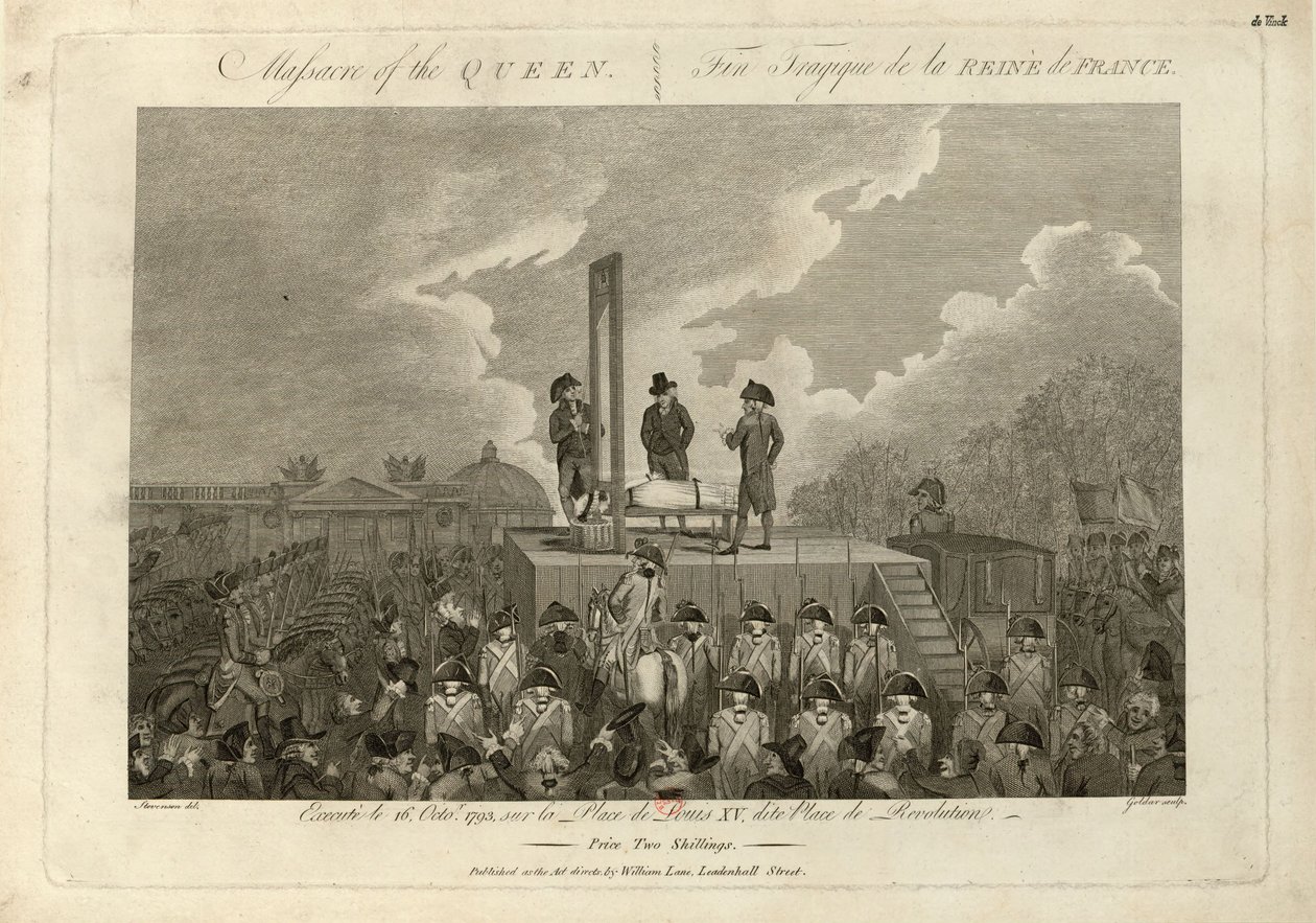 De Executie van Marie Antoinette op 16 Oktober 1793 door John Goldar