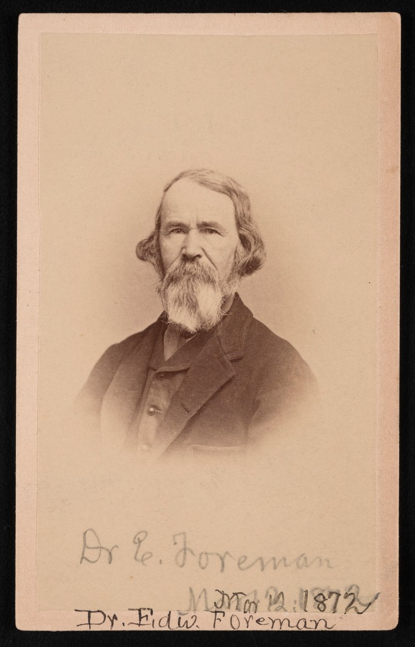 Portret van Dr. Edward R. Foreman 1808-1885, 12 maart 1872 door John Goldin