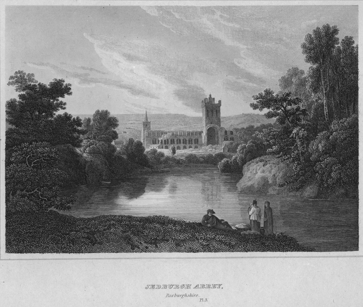 Jedburgh Abbey, Roxburghshire, 1814 door John Greig