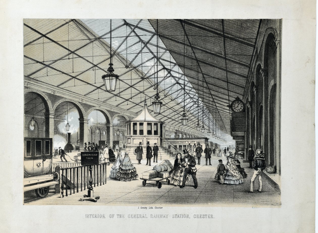 Interieur van het Algemeen Station, Chester door John Gresty