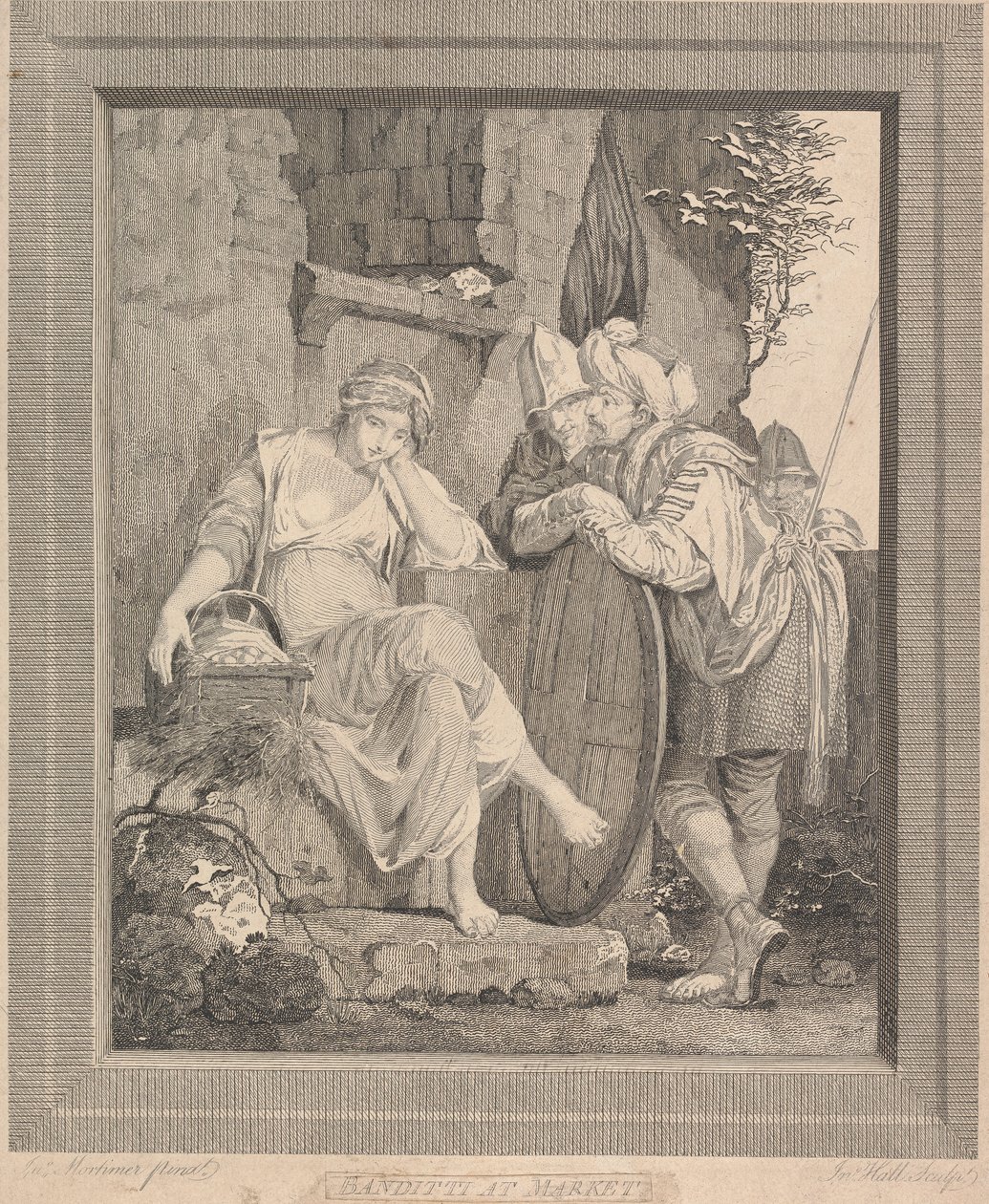 Bandieten op de markt (nummer 41 van Catalogus Mortimer Tentoonstelling 1968) door John Hall