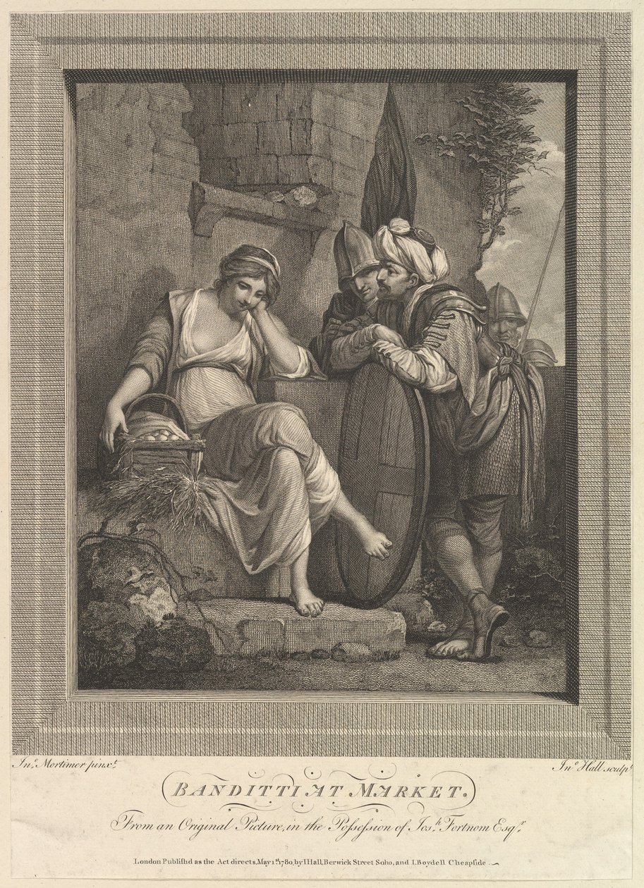 Bandieten op de markt, 9 november 1780 door John Hall