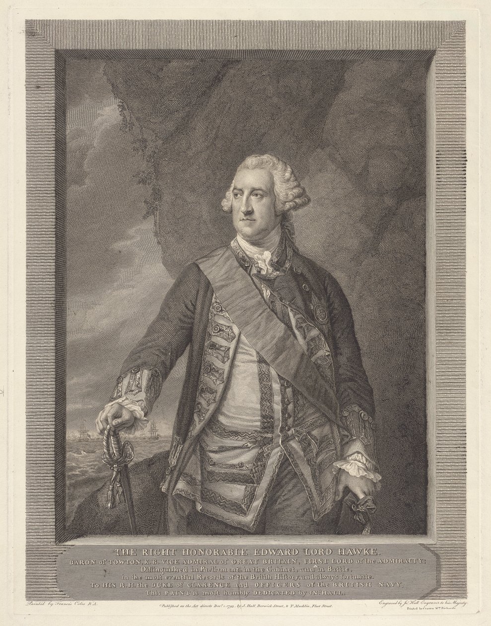 De Zeer Eerwaarde Edward Lord Hawke (1705-1781) door John Hall