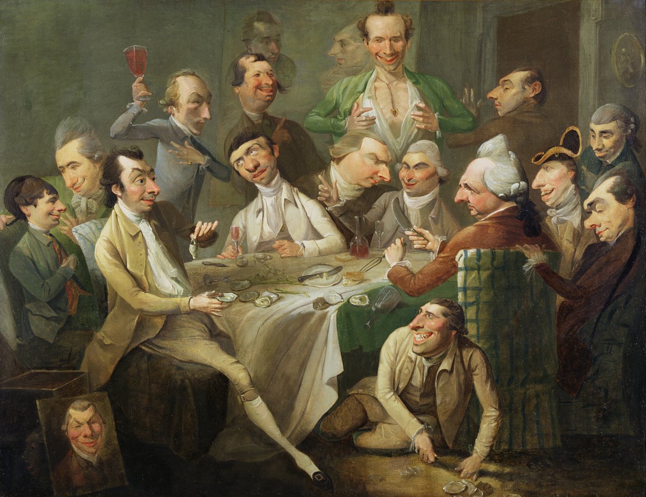 Een karikatuurgroep, c.1776 door John Hamilton Mortimer