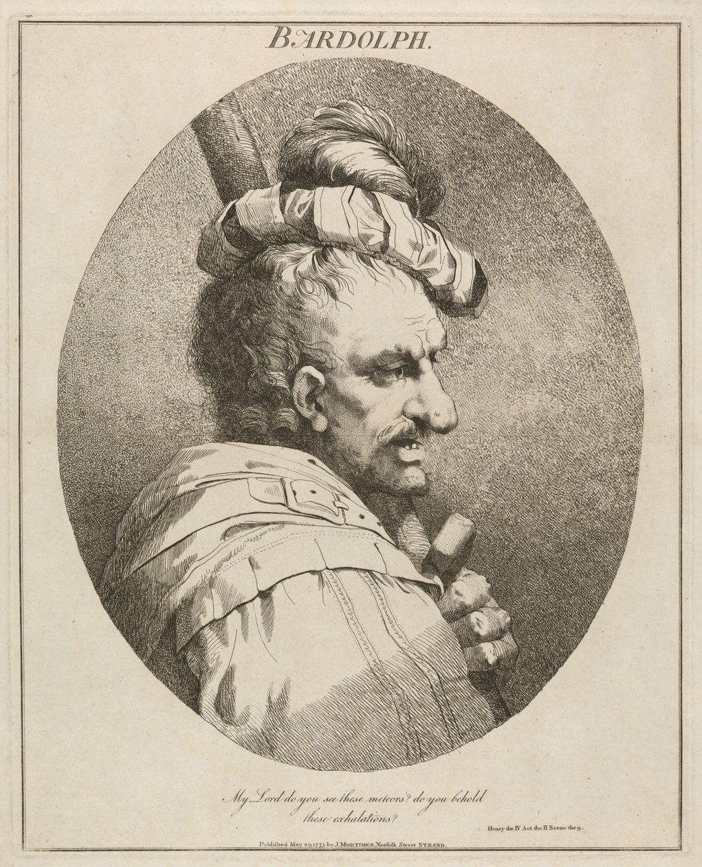 Bardolph, "Henry IV", Deel II, Act II, Scène IX door John Hamilton Mortimer