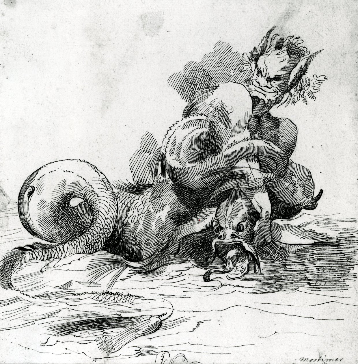 Illustratie van een Zeemonster, 18e Eeuw door John Hamilton Mortimer