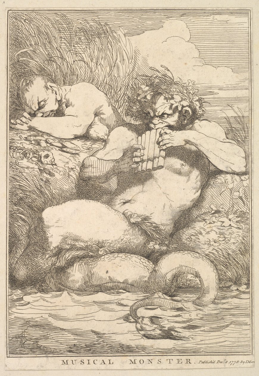 Muzikaal Monster uit Vijftien Etsen Gewijd aan Sir Joshua Reynolds door John Hamilton Mortimer