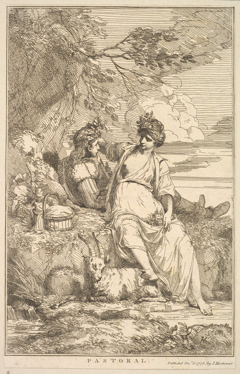 Pastoraal uit Vijftien Etsen Gewijd aan Sir Joshua Reynolds door John Hamilton Mortimer