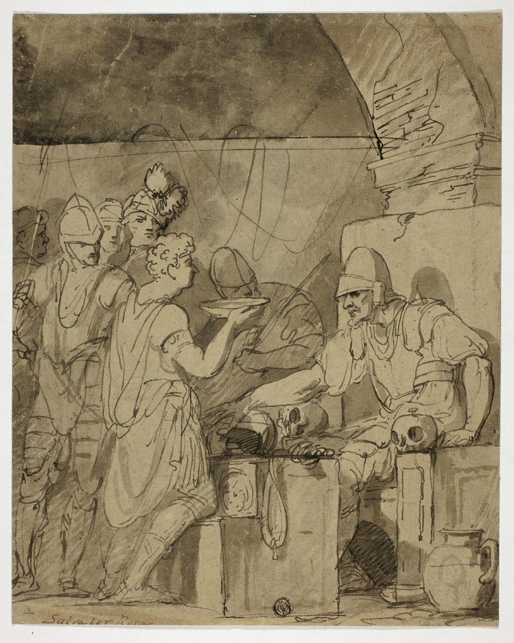 Soldaten die zichzelf opfrissen door John Hamilton Mortimer