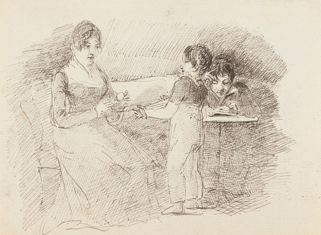 Jongen die wol vasthoudt, 1843 door John Harden