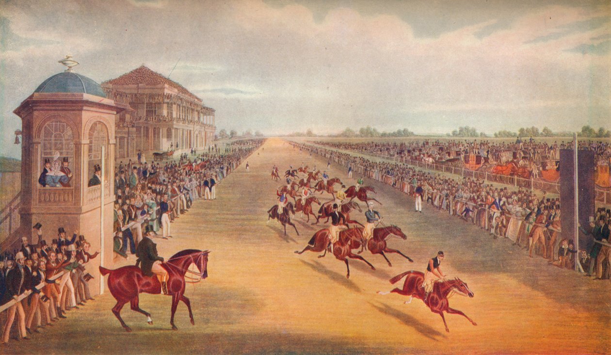 Race voor de Grote St. Leger Stakes, 1836, 1837 door John Harris