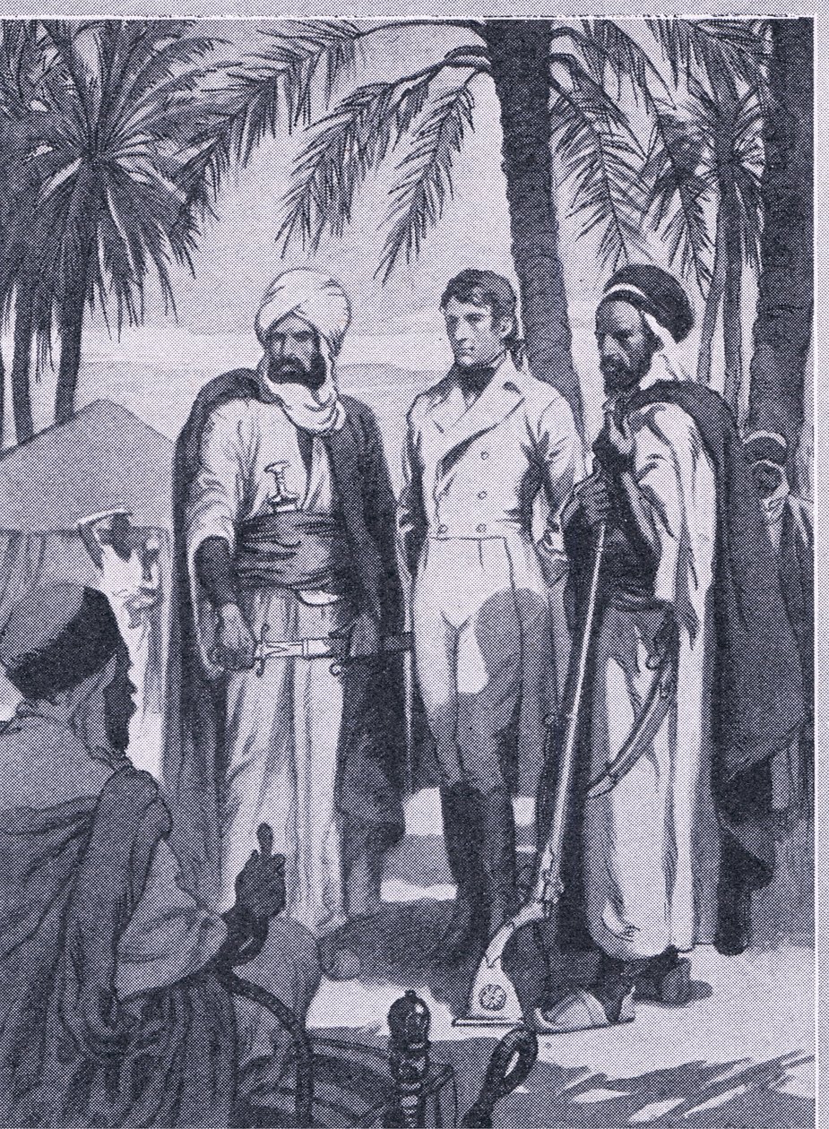 In 1853 begon David Livingstone met een kleine groep inboorlingen aan een reis van 1000 mijl door moerassen en bossen, Newnes Pictorial Knowledge uitgegeven door Newnes, c.1950