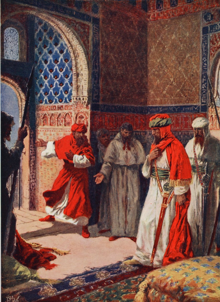 De Laatste Raad van Boabdil in het Alhambra door John Harris Valda