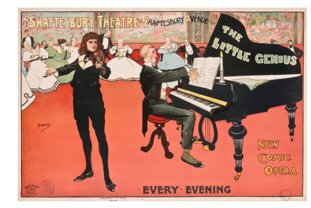 "Shaftesbury Theatre" / J. Hassall / Poster, 1896 door John Hassall