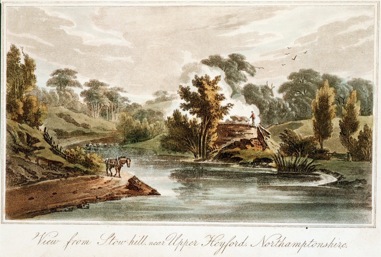 Grand Junction Kanaal vanaf Stow Hill nabij Upper Heyford, Northamptonshire door John Hassell