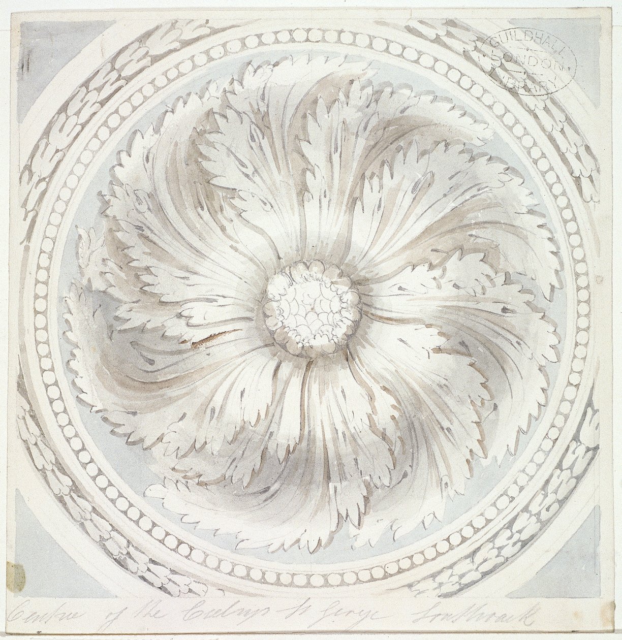 Omgeving van het plafond van St. George de Martelaar, Southwark, Londen, 1831 door John Hassell