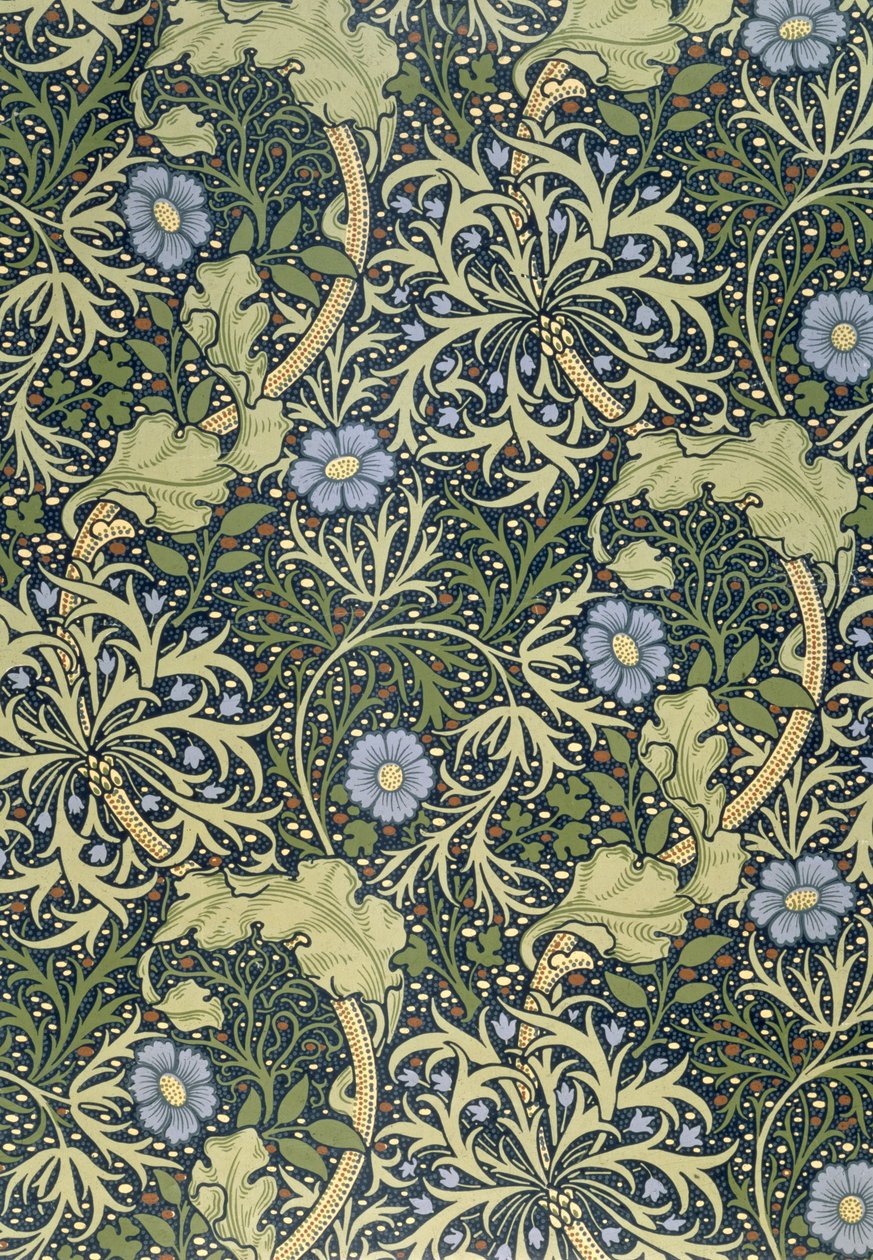 Zeewierbehang, ontworpen door John Henry Dearle (1860-1932) voor Morris and Company, 1901 door John Henry Dearle