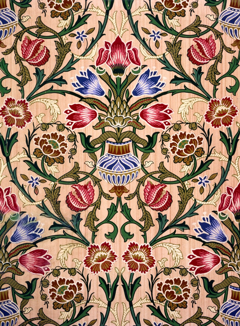 Enkelvoudig stengel behangontwerp, 1905 door John Henry Dearle