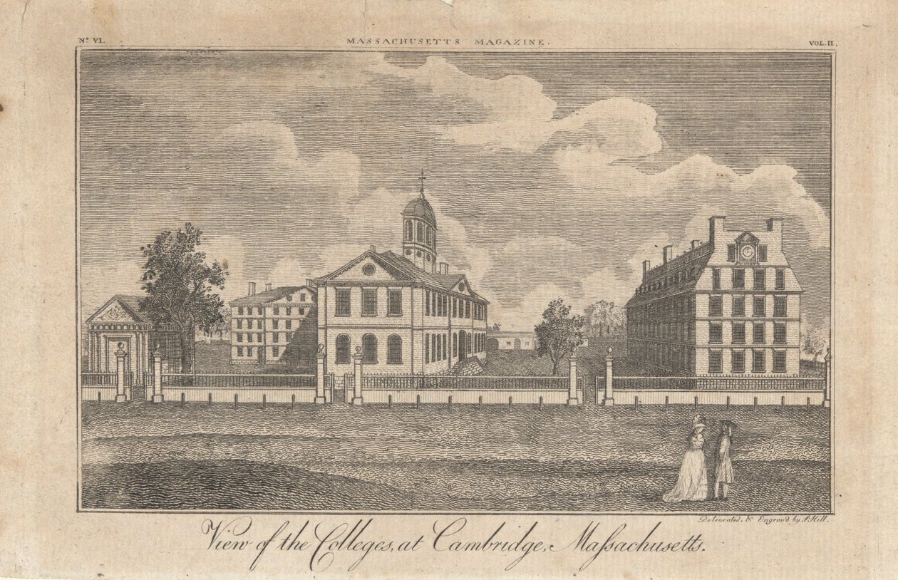 Uitzicht op de Colleges in Cambridge, Massachusetts door John Henry Hill