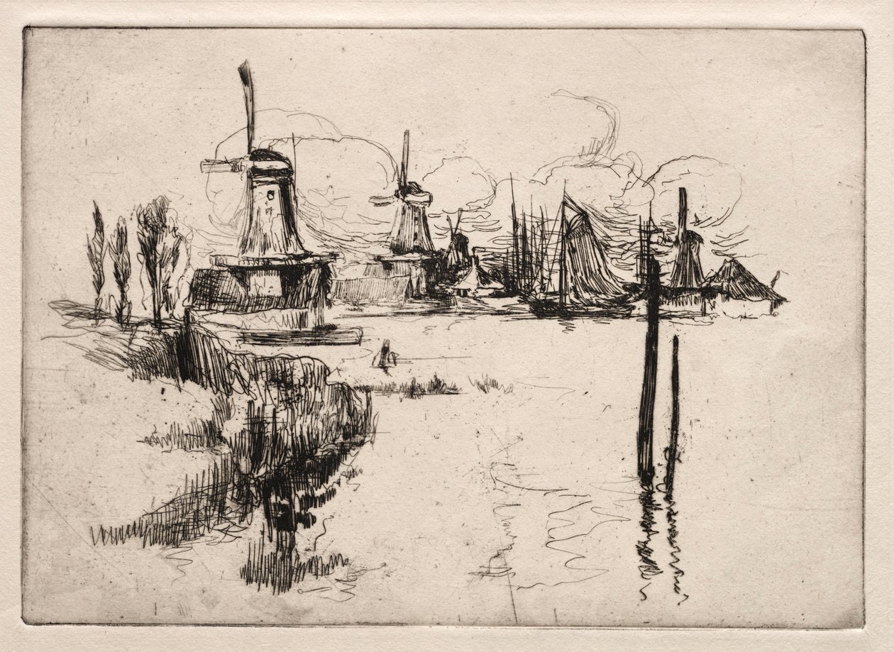 Dordrecht door John Henry Twachtman
