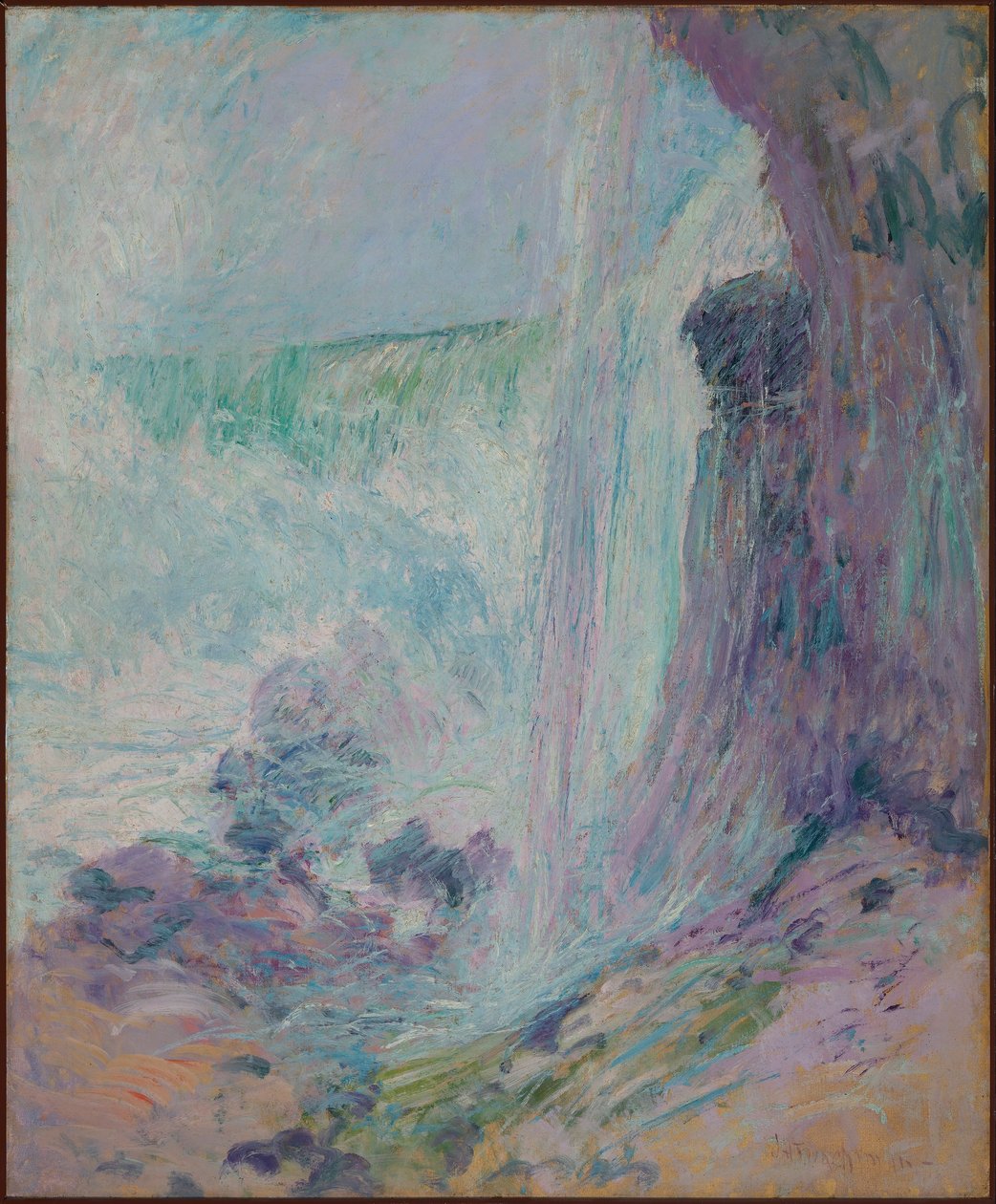 Niagarawatervallen door John Henry Twachtman