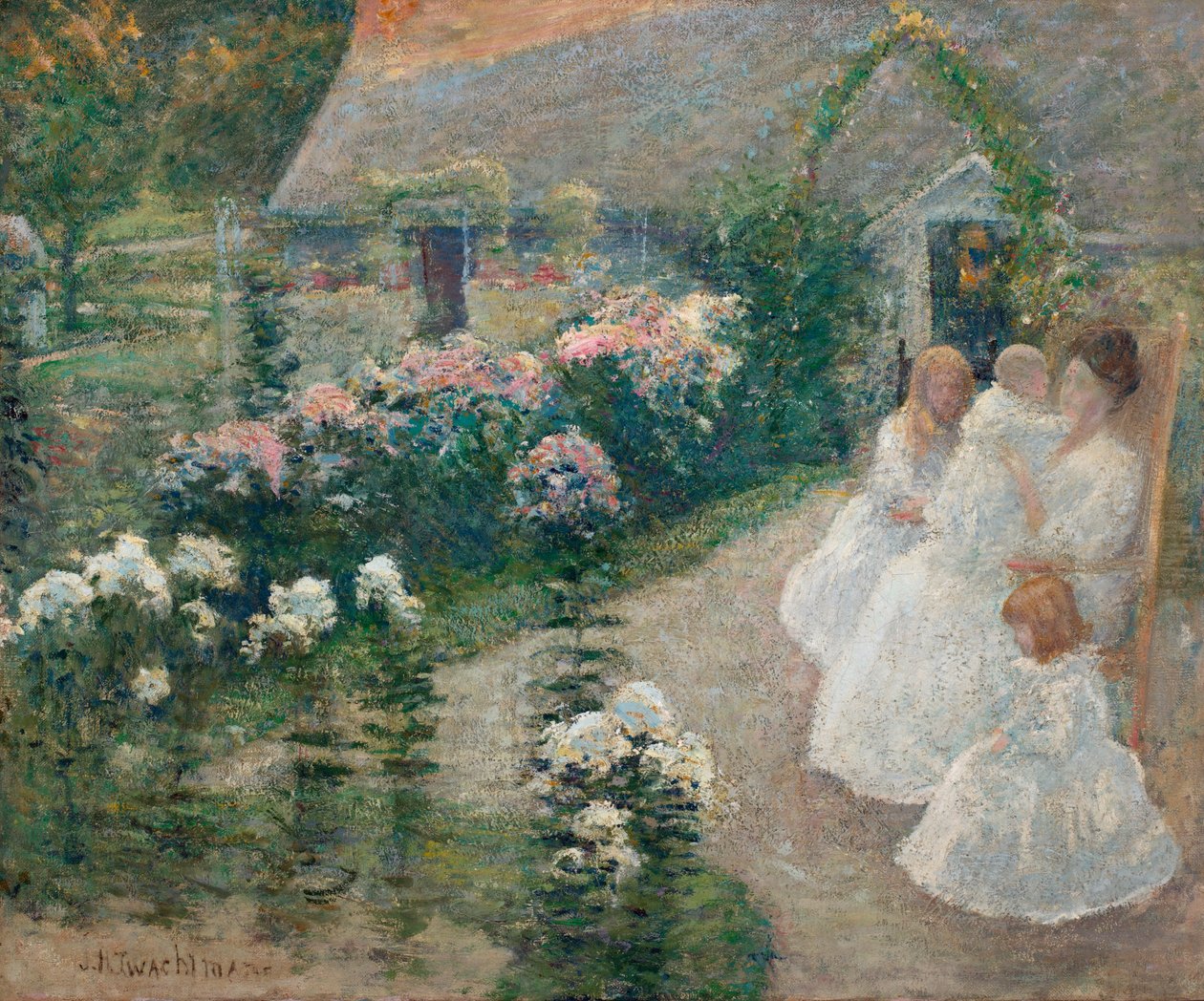 Op het terras door John Henry Twachtman