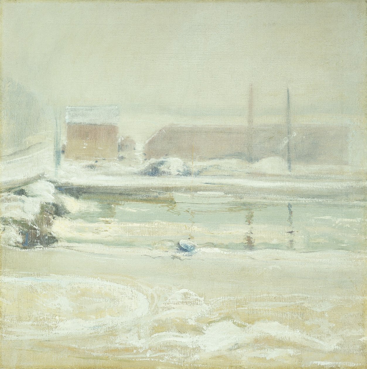 Rivierscène bij Cos Cob door John Henry Twachtman